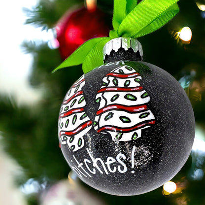 Christmas Ornament - "I'm Back, Bitches!" - Personalized, Christmas Tree Snack Cakes, Funny Ornament