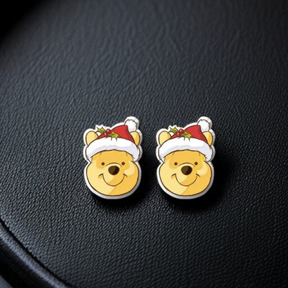 Festive Fun: Christmas Cartoon Ears Stud Earrings - Perfect for Holiday Cheer!