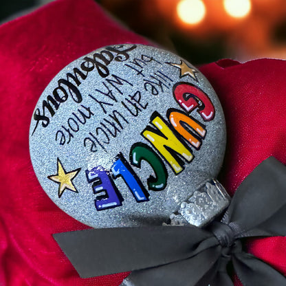 Christmas Ornament: GUNCLE – Your Fabulous Holiday Sidekick!