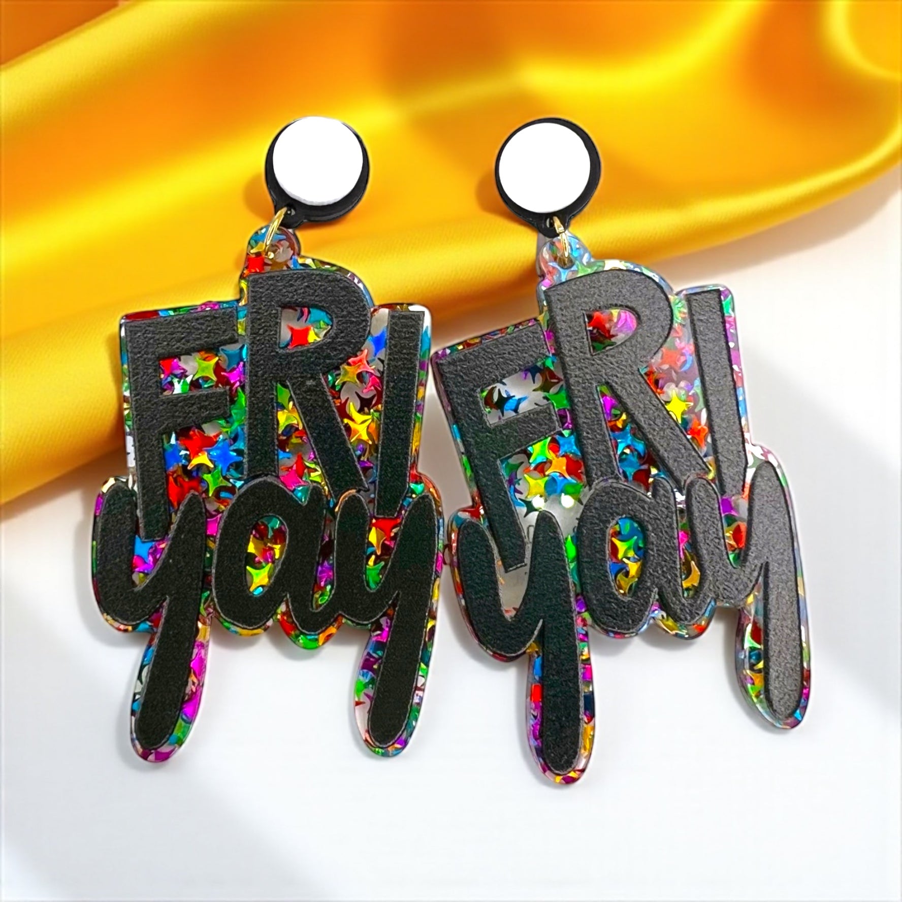FRIYAY Earrings: Your Weekend Statement Piece! ✨ - Rhythms of Grace Creative