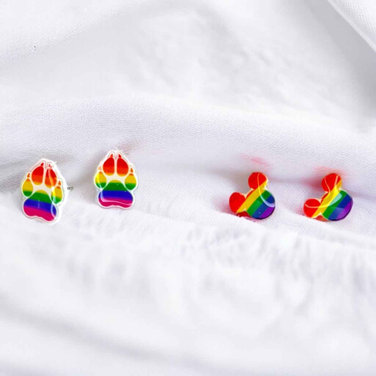 Rainbow Stud Earrings - Sparkle with Pride!