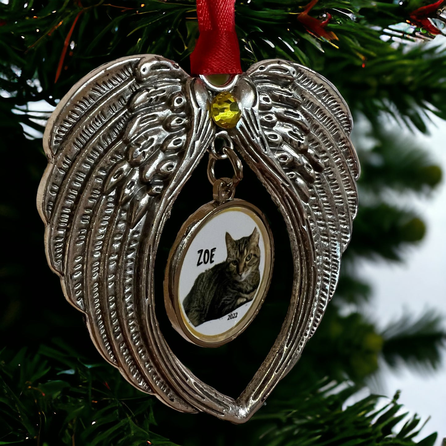 Heavenly Angel Wings Memorial Ornament – Custom Keepsake for Cherished Memories