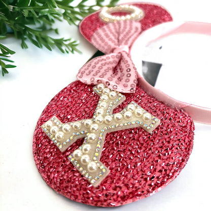 Disney Inspired Mouse Ears Headband w/ Pink Sequin Bow - Valentine’s Day Edition