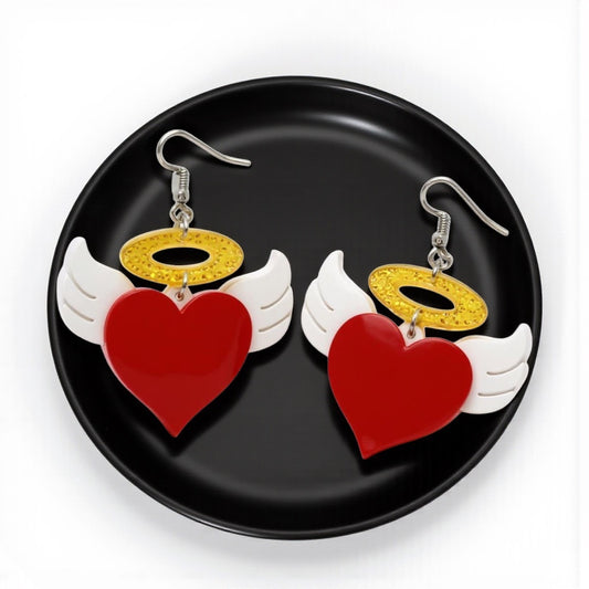 Heart of an Angel – Valentine’s Day Earrings with Wings & Halos - Rhythms of Grace Creative
