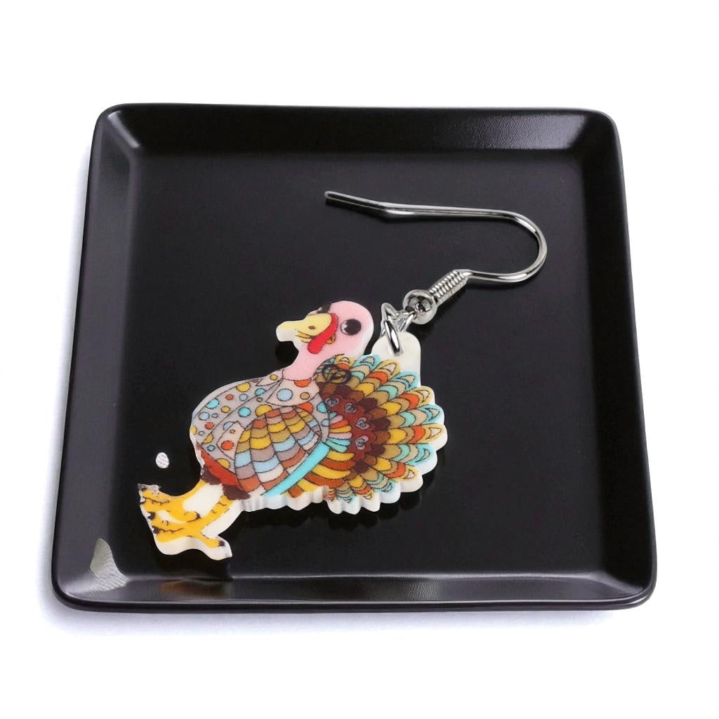 Groovy Gobbler Earrings – Retro Vibes for Turkey Day! 🦃 - Rhythms of Grace Creative