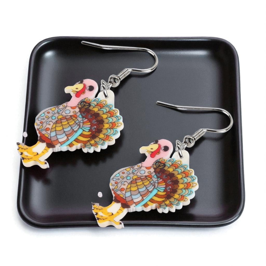Groovy Gobbler Earrings – Retro Vibes for Turkey Day! 🦃 - Rhythms of Grace Creative