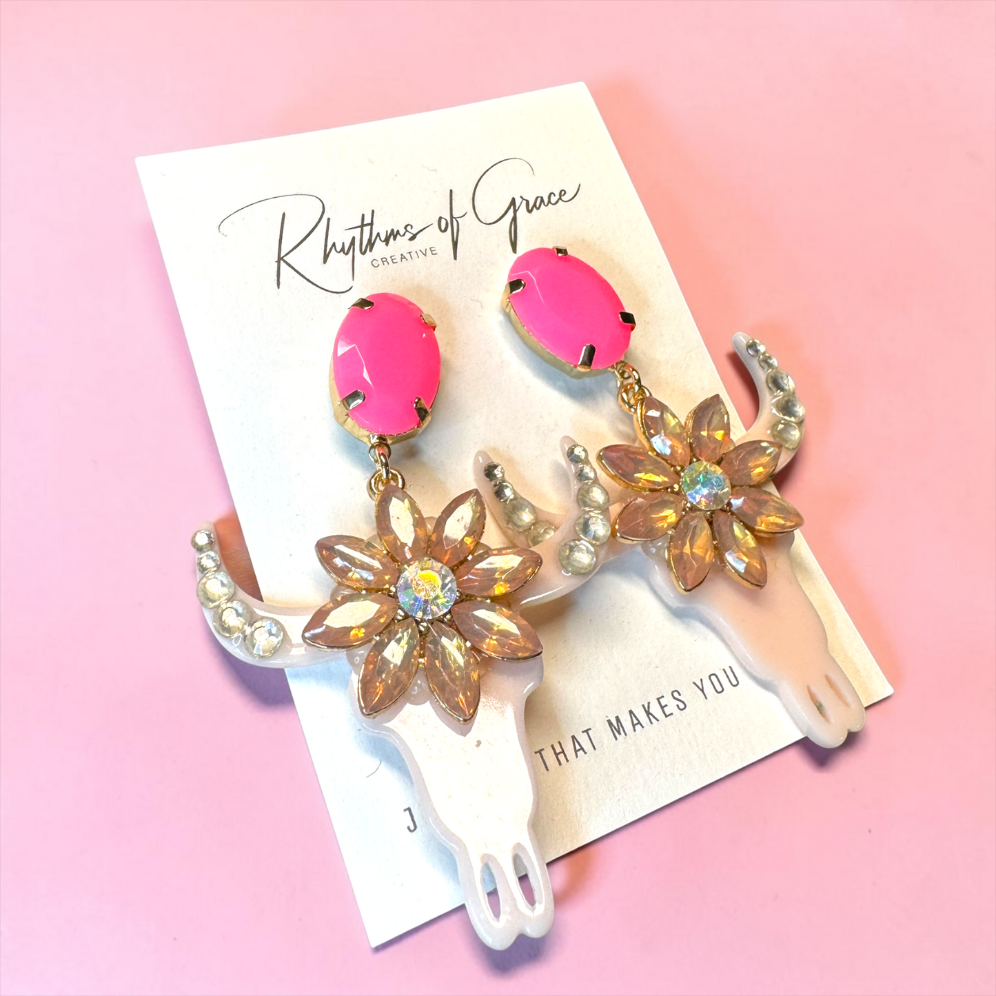 Stunning Western Inspired Rhinestone Dangle Earrings - Boho Jewelry Statement Piece