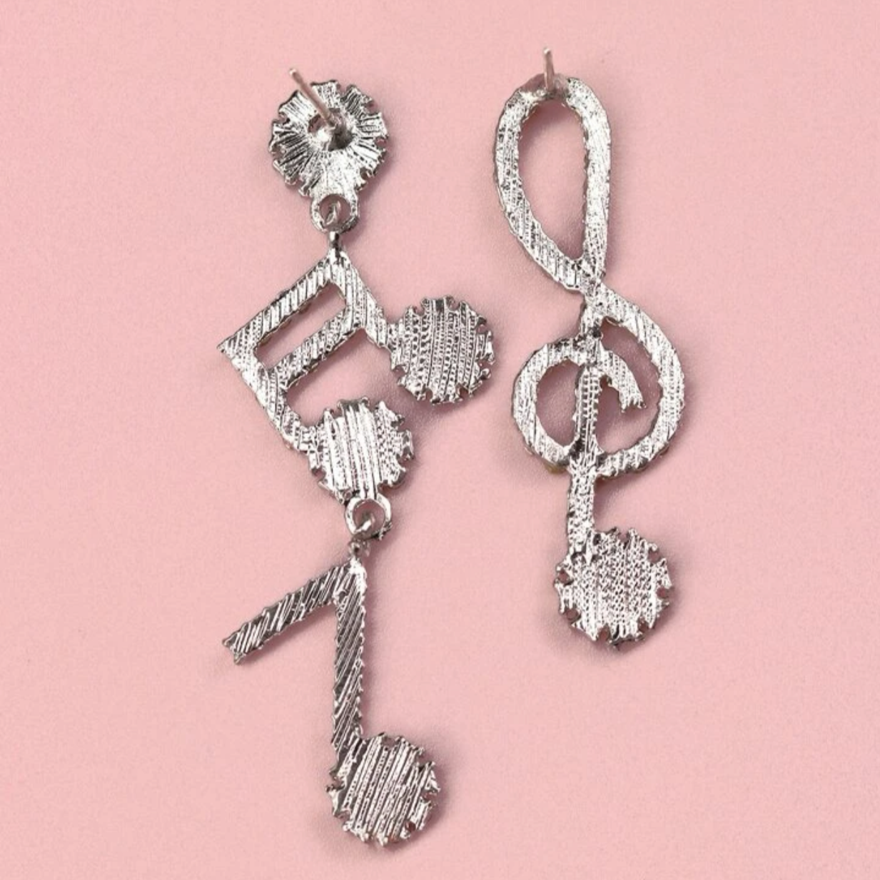 Rhinestone Musical Notes Earrings - Music Teacher, Handmade Jewelry, Music Notes, Treble Clef, Music Earrings, Music Concert, Band Teacher - Rhythms of Grace Creative
