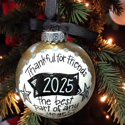 Thankful for Friends Christmas Ornament | Personalized Gift