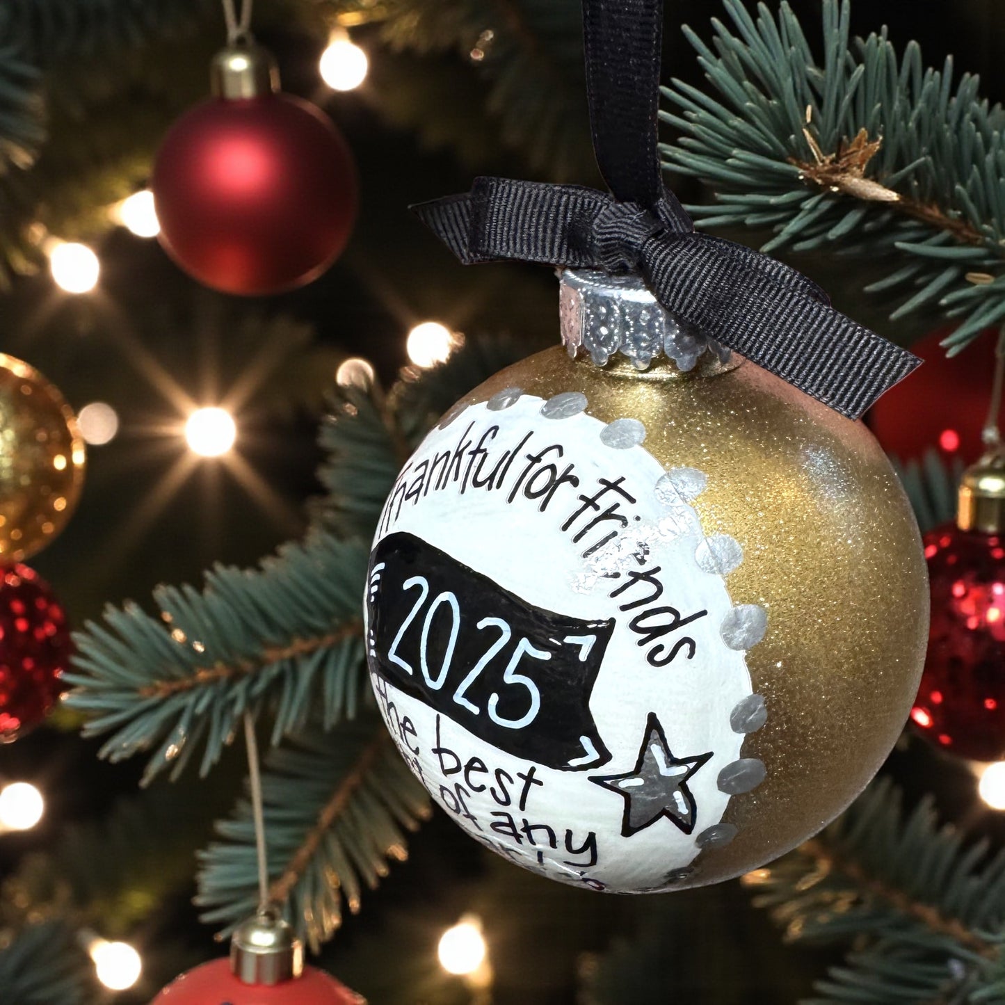 Thankful for Friends Christmas Ornament | Personalized Gift