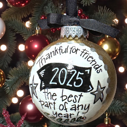 Thankful for Friends Christmas Ornament | Personalized Gift
