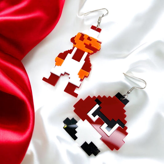 Retro Super Mario Bros Earrings – 80’s Gamer Chic! 🎮
