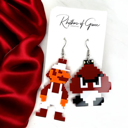 Retro Super Mario Bros Earrings – 80’s Gamer Chic! 🎮