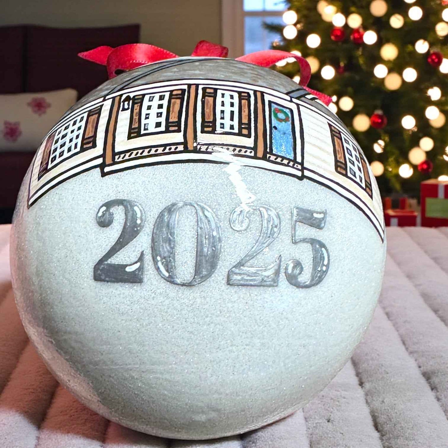 Hand-Painted House Ornament • Unique Realtor Gift & Housewarming Keepsake
