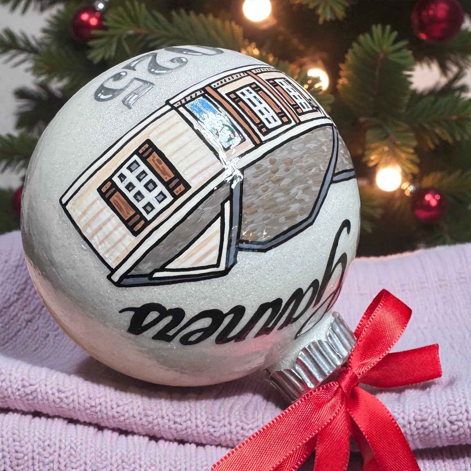 Hand-Painted House Ornament • Unique Realtor Gift & Housewarming Keepsake