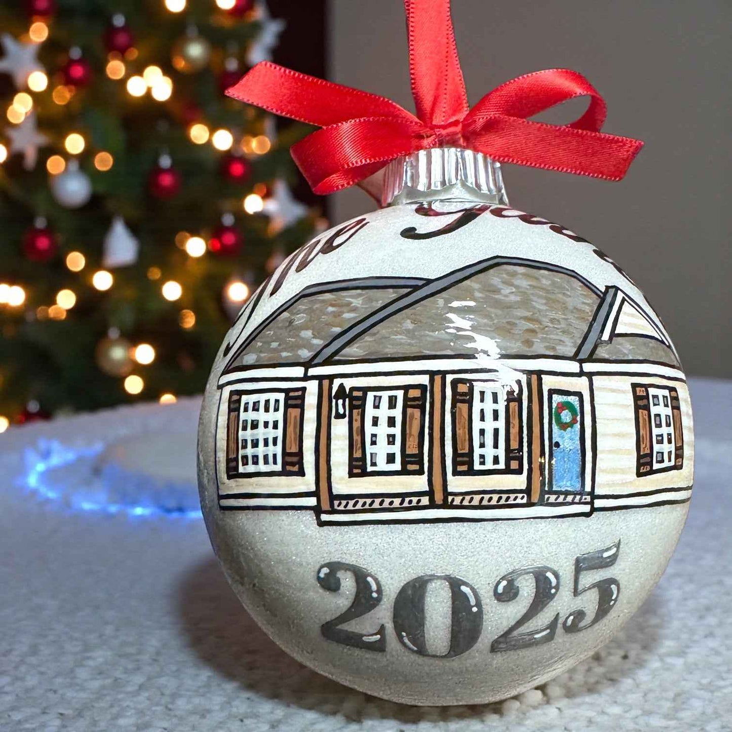 Hand-Painted House Ornament • Unique Realtor Gift & Housewarming Keepsake