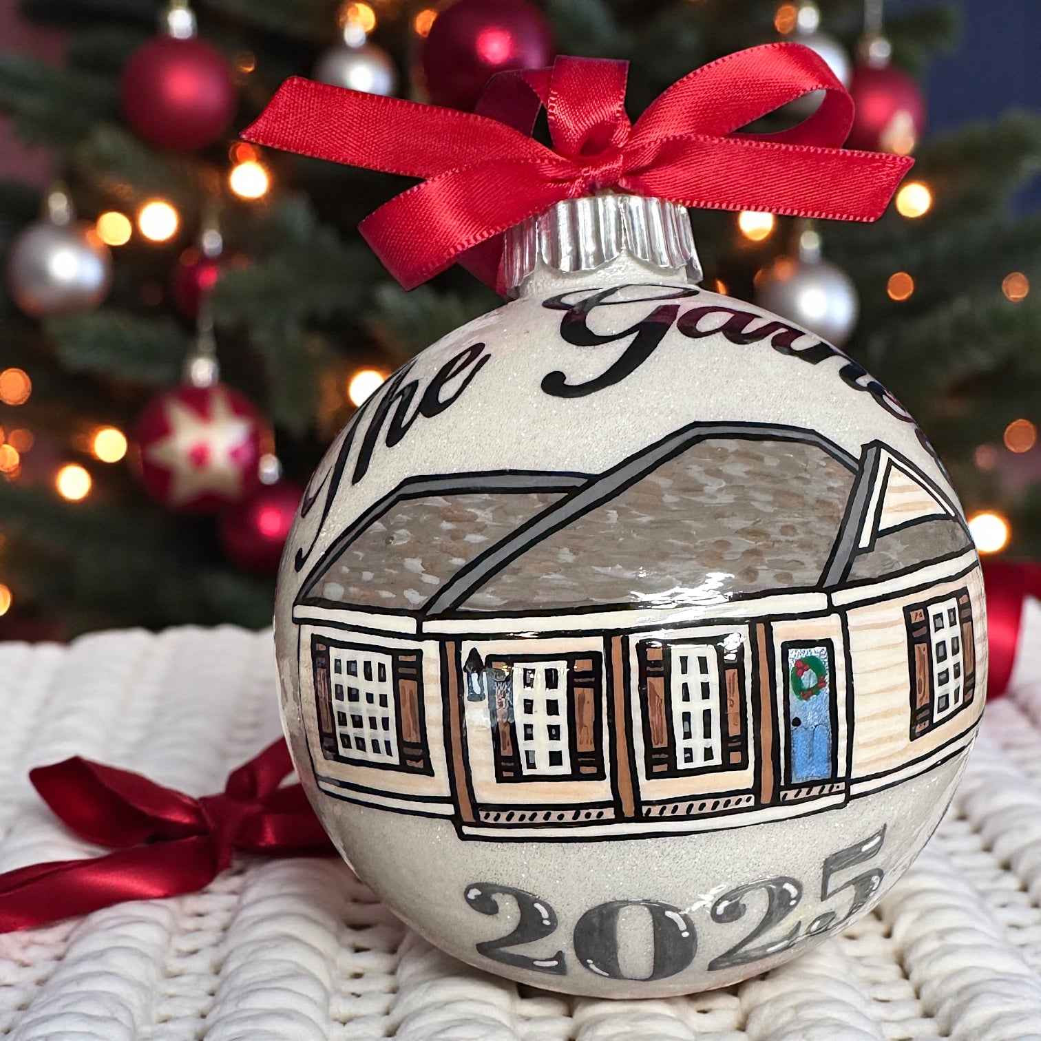Hand-Painted House Ornament • Unique Realtor Gift & Housewarming Keepsake