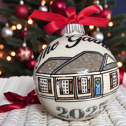 Hand-Painted House Ornament • Unique Realtor Gift & Housewarming Keepsake
