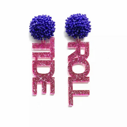 Roll Tide Earrings - Alabama Earrinhs, Alabama Football, Roll Tide, Crimson and White, Beaded Earrings, Letter Earrings, Red and White - Rhythms of Grace Creative