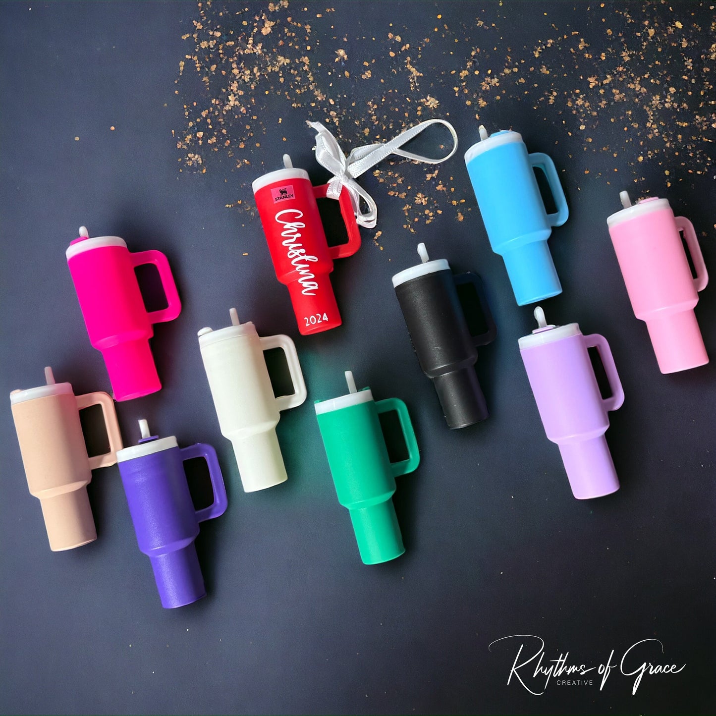 Sip, Store, & Shine: Mini Tumbler Keychains!
