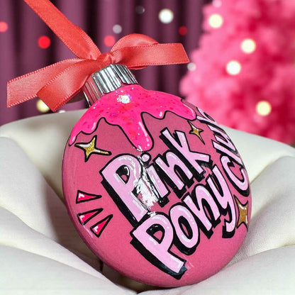 Pink Pony Club Ornament – Hand-Painted, Personalized & Pop-Culture Perfect! 🎀