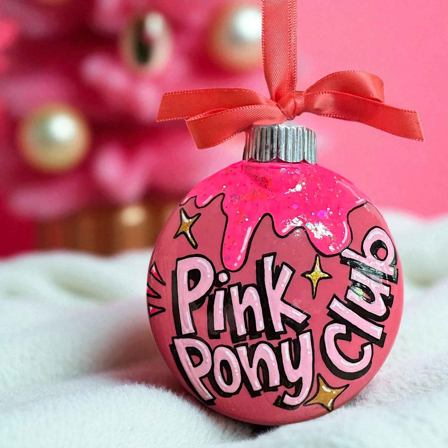 Pink Pony Club Ornament – Hand-Painted, Personalized & Pop-Culture Perfect! 🎀