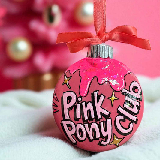 Pink Pony Club Ornament – Hand-Painted, Personalized & Pop-Culture Perfect! 🎀
