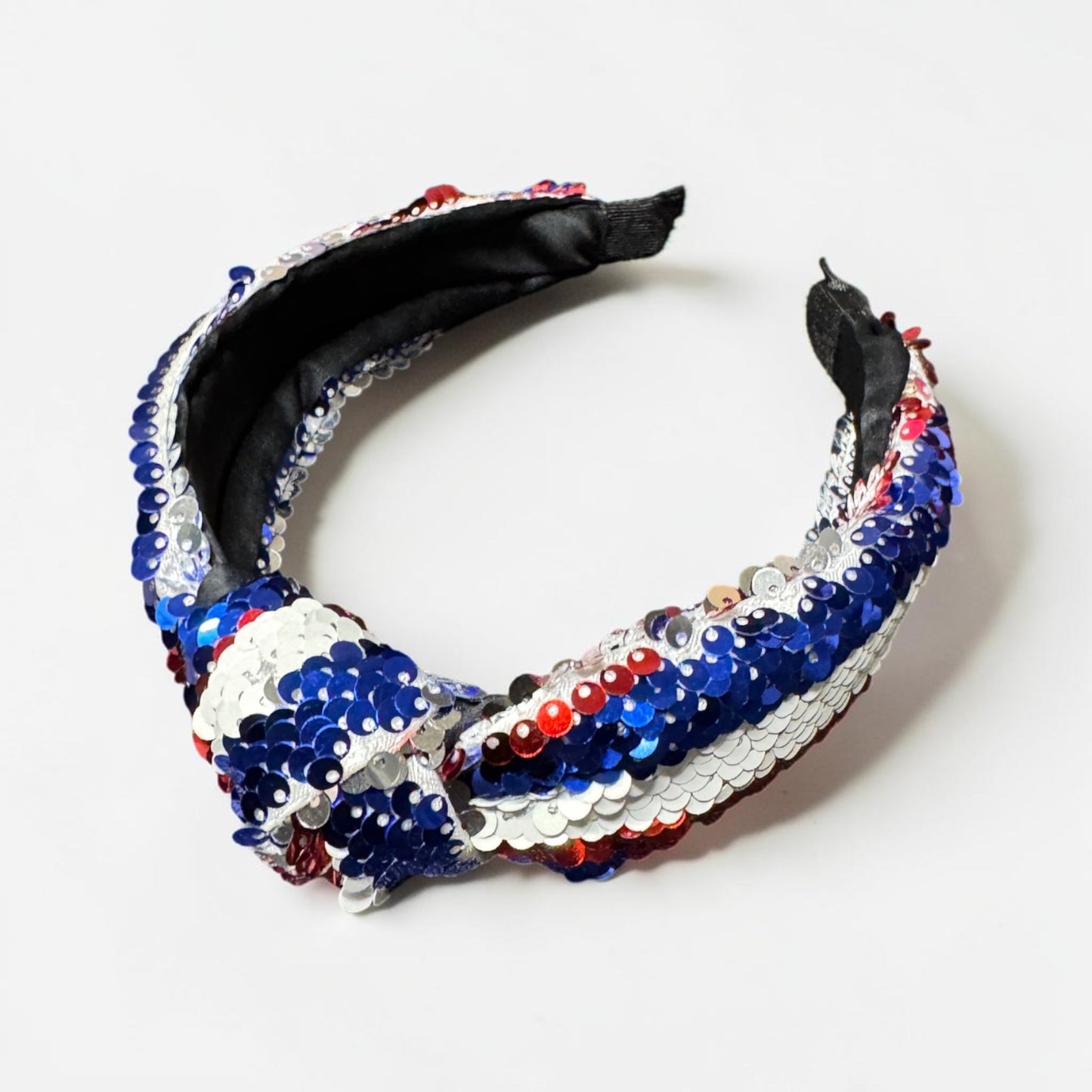 Patriotic Sequin Headband | Red, White & Blue Statement Accessory