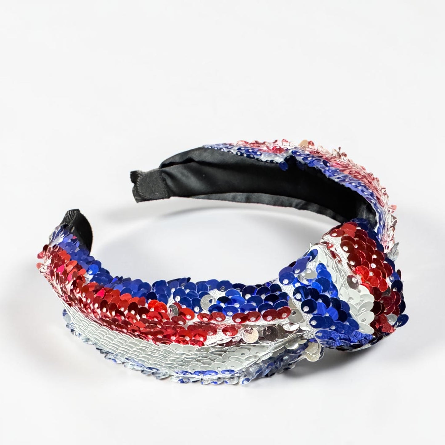 Patriotic Sequin Headband | Red, White & Blue Statement Accessory