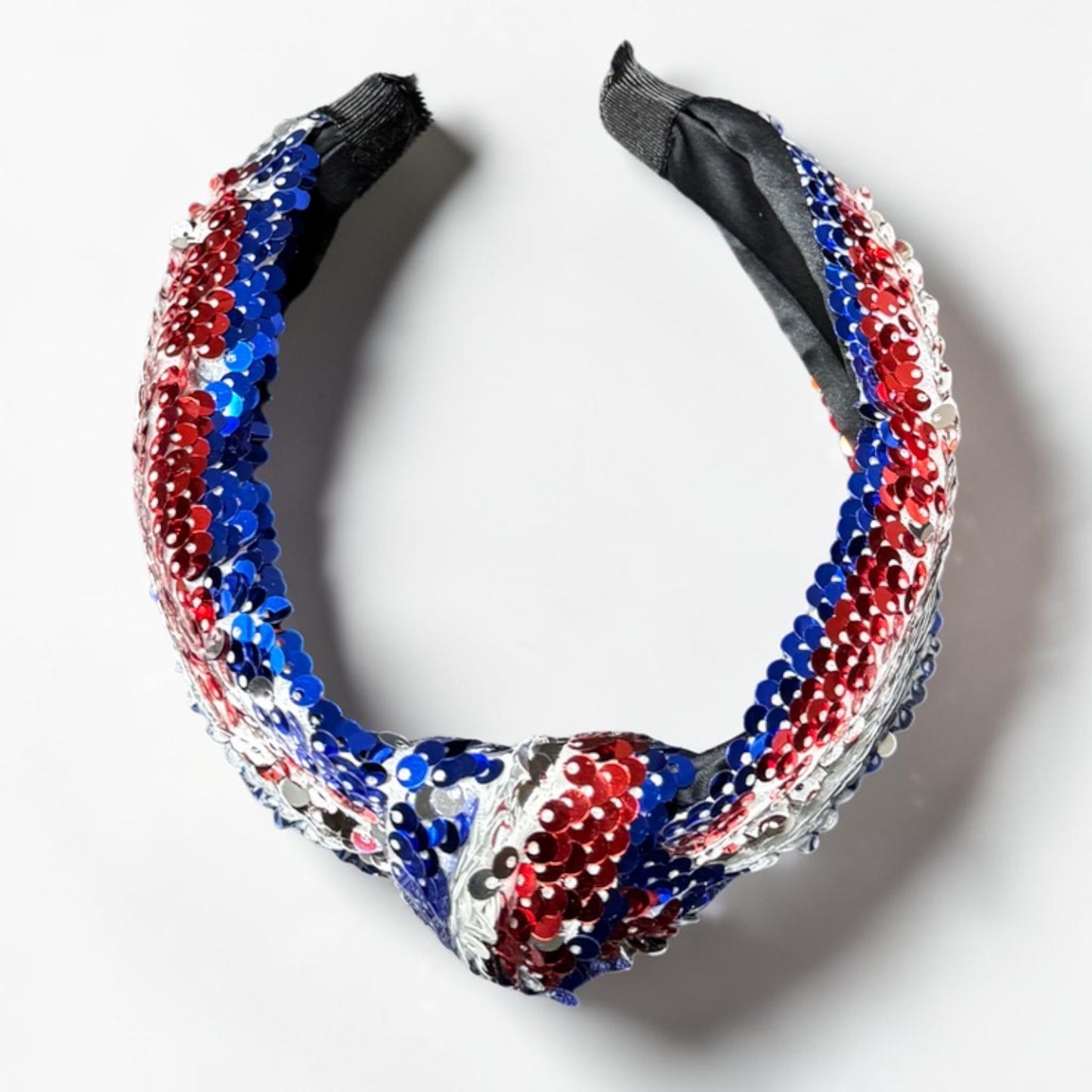 Patriotic Sequin Headband | Red, White & Blue Statement Accessory