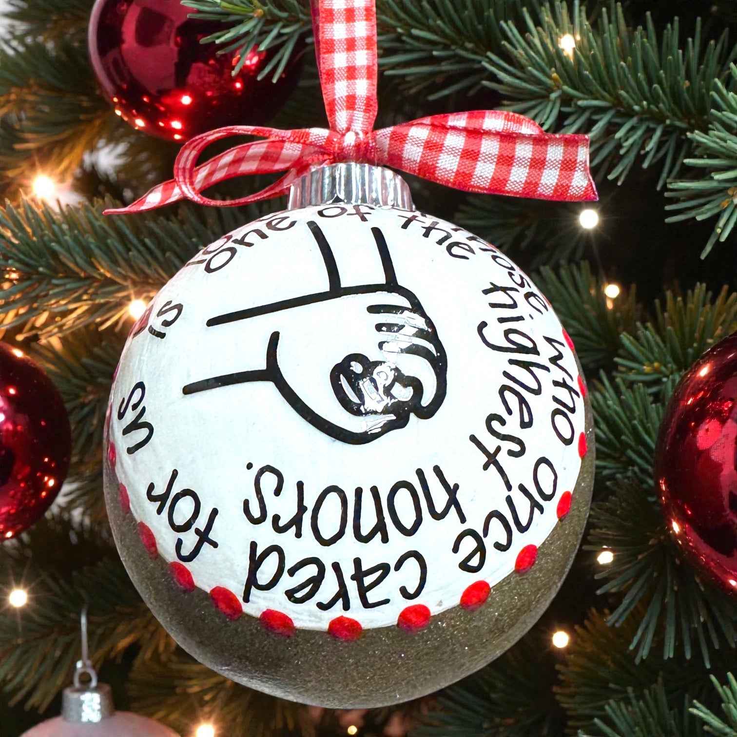 “To Care for Those Who Once Cared for Us” – Hand-Painted Caregiver Ornament