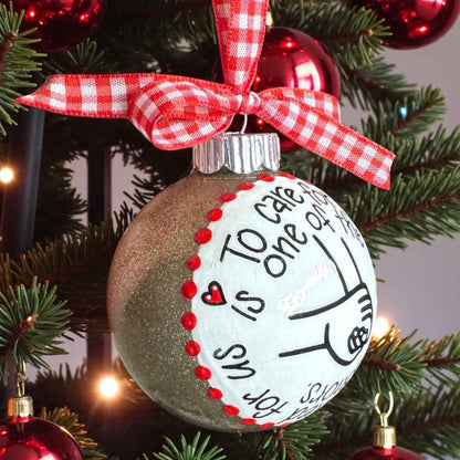 “To Care for Those Who Once Cared for Us” – Hand-Painted Caregiver Ornament