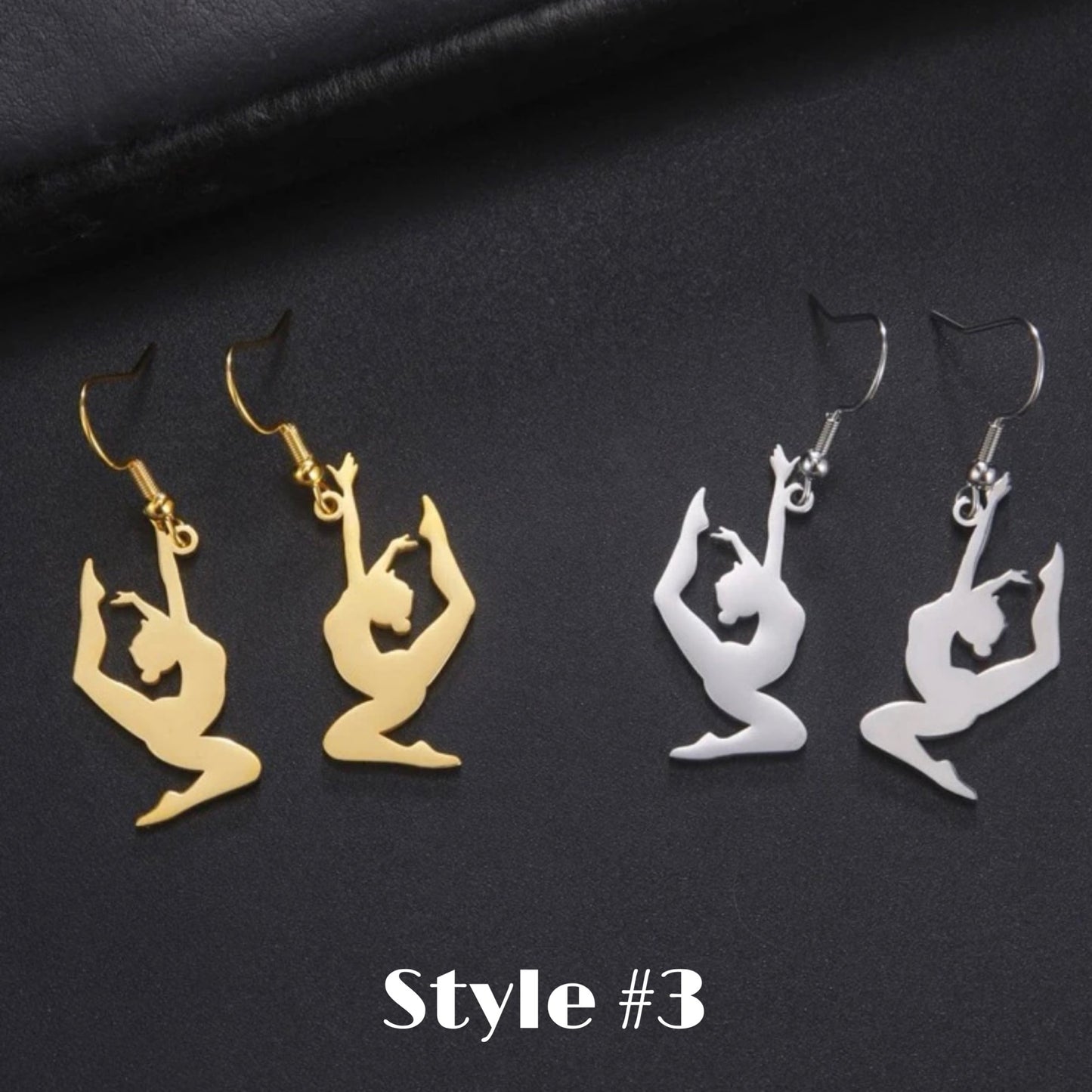 Dance It Out – Stainless Steel Dancer Dangle Earrings in Gold or Silver 💃 - Rhythms of Grace Creative