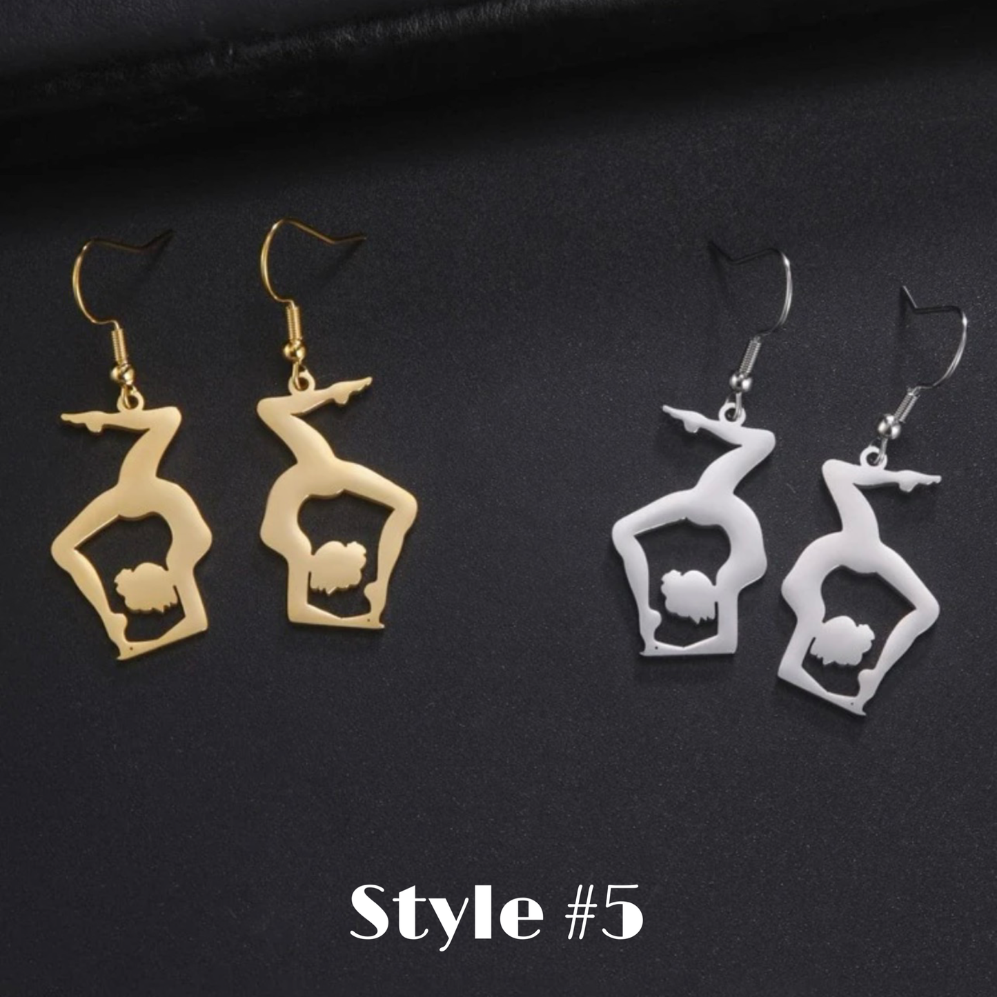 Dance It Out – Stainless Steel Dancer Dangle Earrings in Gold or Silver 💃 - Rhythms of Grace Creative