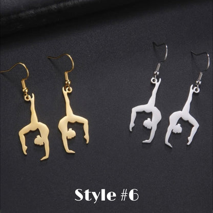 Dance It Out – Stainless Steel Dancer Dangle Earrings in Gold or Silver 💃 - Rhythms of Grace Creative