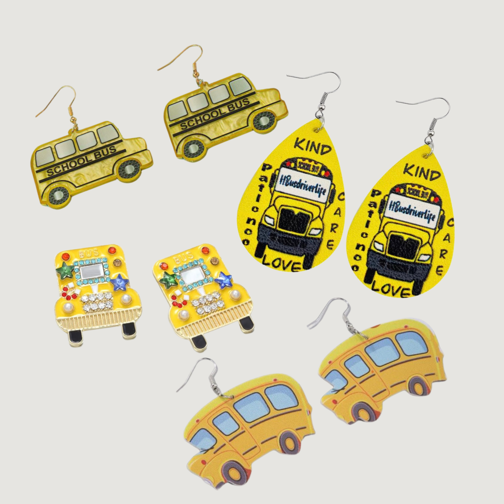 School Bus Driver Earrings - Show Your Love on the Road! 🚍 - Rhythms of Grace Creative