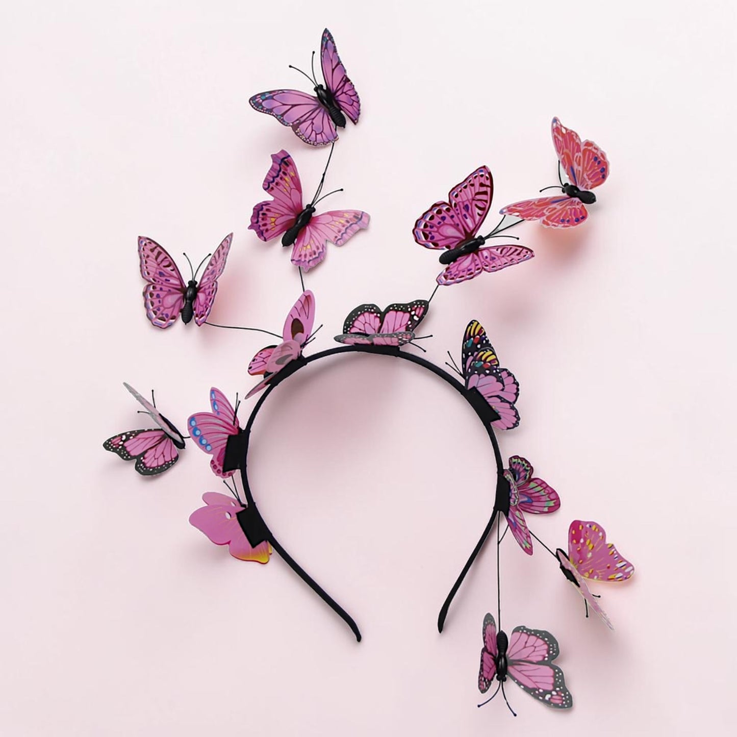 Butterfly Headband for Women – 3D Monarch Butterfly Crown | Festival, Garden Party, Boho Hair Accessory (Multiple Colors)