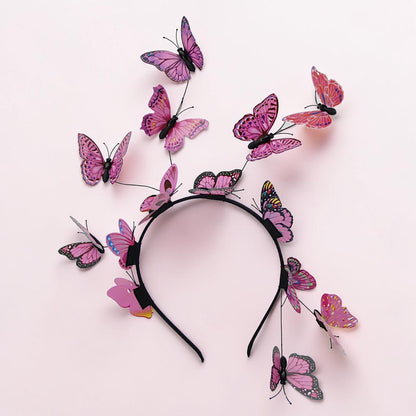 Butterfly Headband for Women – 3D Monarch Butterfly Crown | Festival, Garden Party, Boho Hair Accessory (Multiple Colors)