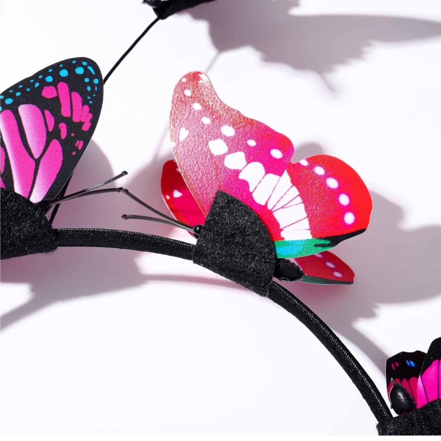 Butterfly Headband for Women – 3D Monarch Butterfly Crown | Festival, Garden Party, Boho Hair Accessory (Multiple Colors)