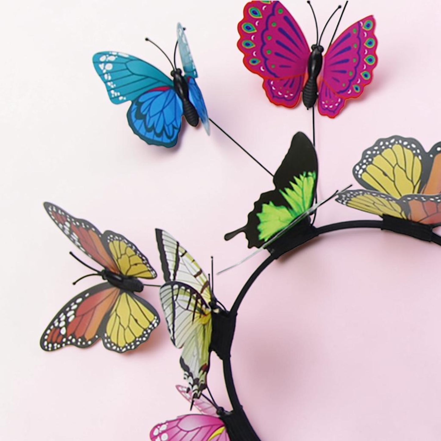 Butterfly Headband for Women – 3D Monarch Butterfly Crown | Festival, Garden Party, Boho Hair Accessory (Multiple Colors)