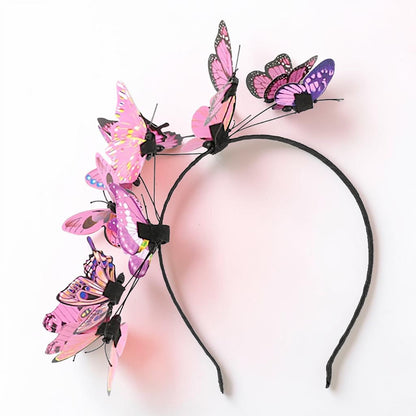 Butterfly Headband for Women – 3D Monarch Butterfly Crown | Festival, Garden Party, Boho Hair Accessory (Multiple Colors)