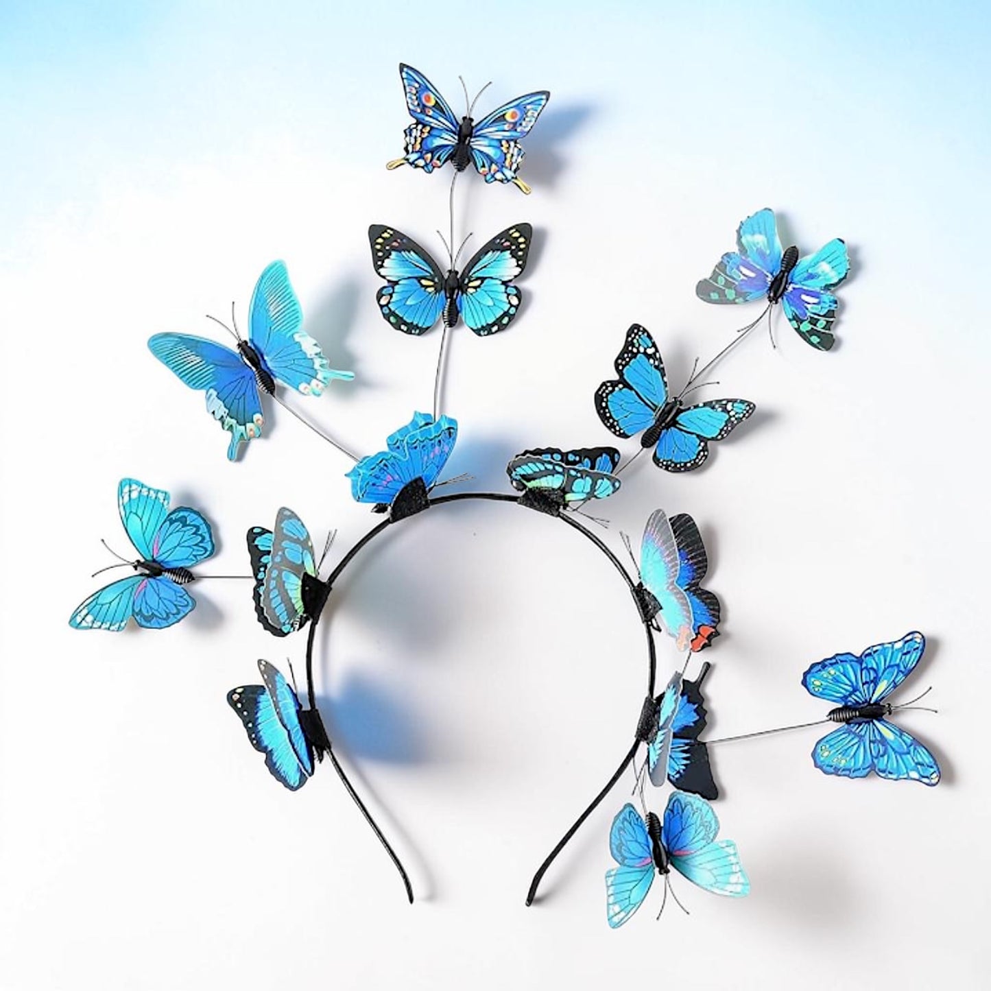 Butterfly Headband for Women – 3D Monarch Butterfly Crown | Festival, Garden Party, Boho Hair Accessory (Multiple Colors)