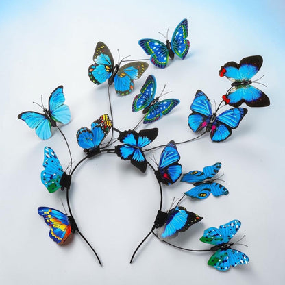 Butterfly Headband for Women – 3D Monarch Butterfly Crown | Festival, Garden Party, Boho Hair Accessory (Multiple Colors)