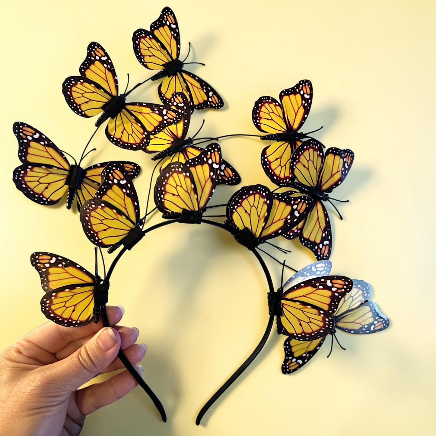 Butterfly Headband for Women – 3D Monarch Butterfly Crown | Festival, Garden Party, Boho Hair Accessory (Multiple Colors)