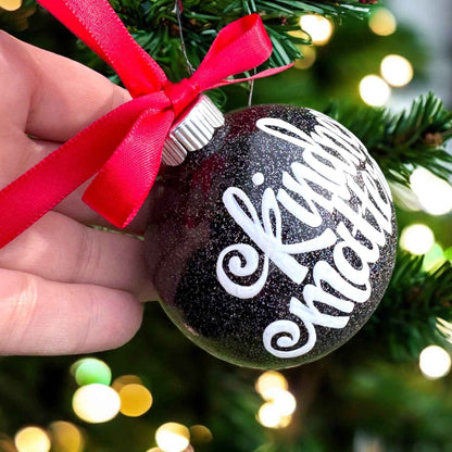 Kindness Matters Ornament – Hand-Painted Thank You Christmas Ornament, Personalized Holiday Keepsake Gift