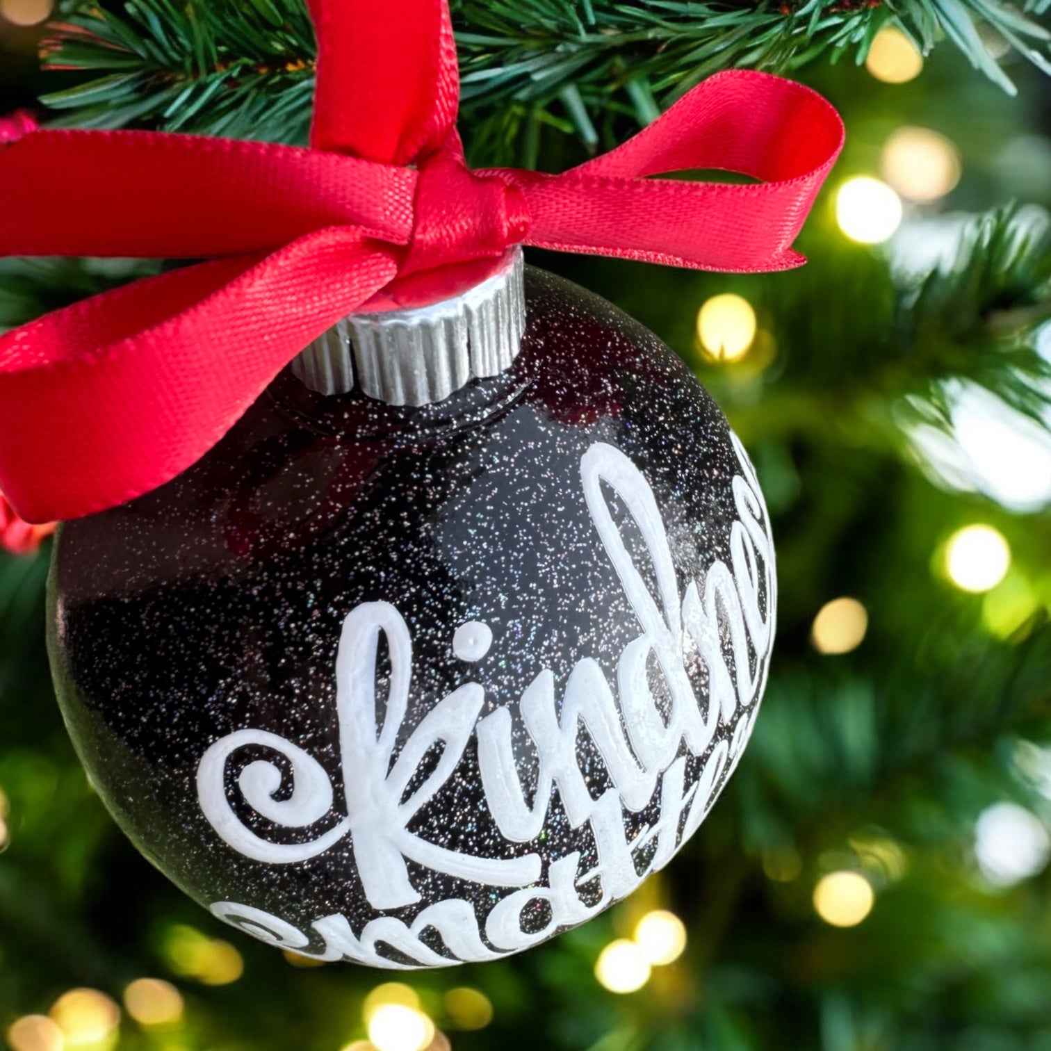 Kindness Matters Ornament – Hand-Painted Thank You Christmas Ornament, Personalized Holiday Keepsake Gift