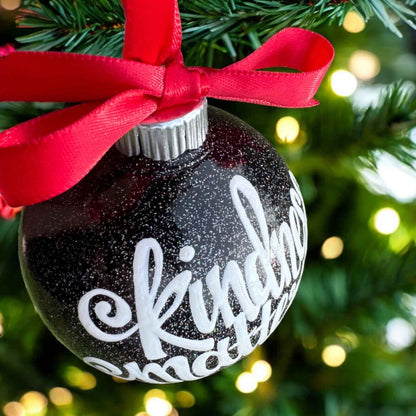 Kindness Matters Ornament – Hand-Painted Thank You Christmas Ornament, Personalized Holiday Keepsake Gift