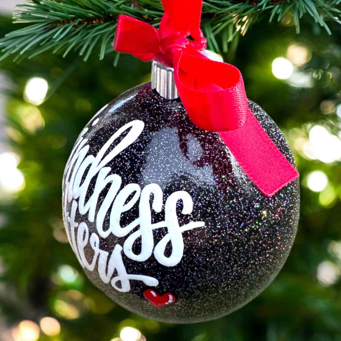 Kindness Matters Ornament – Hand-Painted Thank You Christmas Ornament, Personalized Holiday Keepsake Gift