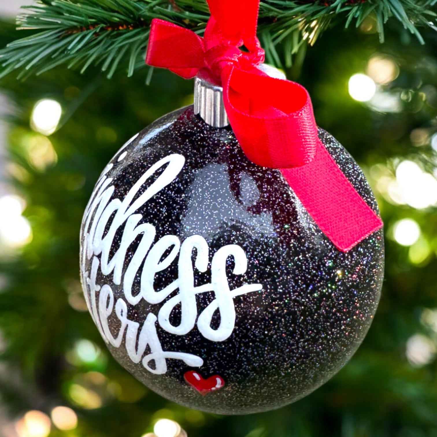 Kindness Matters Ornament – Hand-Painted Thank You Christmas Ornament, Personalized Holiday Keepsake Gift