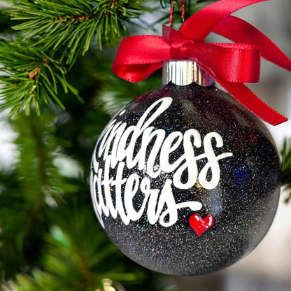 Kindness Matters Ornament – Hand-Painted Thank You Christmas Ornament, Personalized Holiday Keepsake Gift